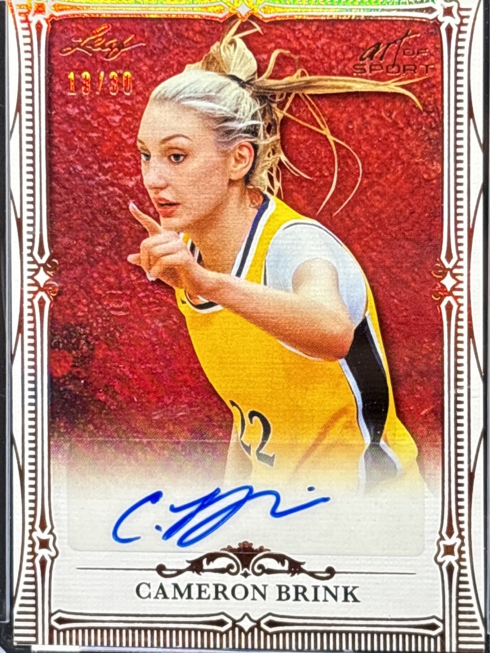 Leaf Cameron Brink Autographed Trading Card - LE 13/30